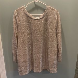 Ann Taylor Gold Shimmer Blouse